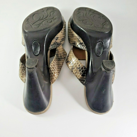 Euro Soft by Sofft Shoes Women's 9M Heels Open Toe Reptile Snake-Skin Pattern - Picture 6 of 8